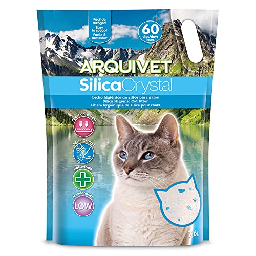 Arquivet Silica Crystal Pack 4 x 7.6L Katzenstreu Katzenstreu Katzenstreu Katzenstreu Katzenstreu, saugfähig, hilft Gerüche und Bakterien zu entfernen von Arquivet