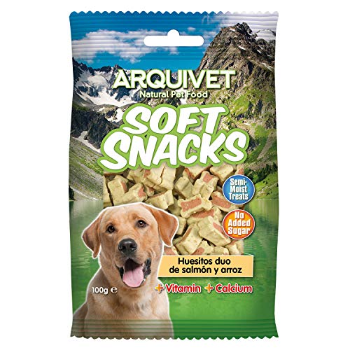 Arquivet Soft Snacks für Hunde Knochen Duo Lachs und Reis 100 g Arquivet Soft Snacks für Hunde Knochen Duo Lachs und Reis 100 g von Arquivet