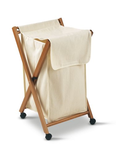 Arredamenti Italia Wäschesammler Banny, Holz - Faltbar - abnehmbare Tasche - Farbe: Kirsche - AR-It il Cuore del Legno von Arredamenti Italia
