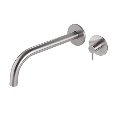 Waschtischarmatur, Wandwaschbecken, Bidet, Dusche, Badewanne, Edelstahl (Wandarmatur für Waschbecken, Waschbecken, Mischbatterie gebürstet) von Arredobagno e Cucine