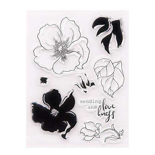 arriettycraft Stempel für selbstgemachte mehrlagige Blumen und Blätter, transparent, für Kartengestaltung, Dekoration und Bastelarbeiten, Scrapbooking-Werkzeuge, Gummistempel von arriettycraft