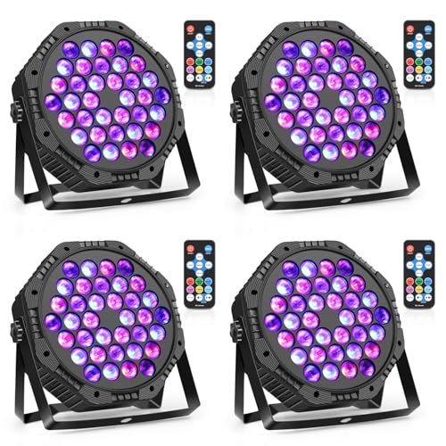 LED Par Strahler RGB Scheinwerfer Discolicht Partylicht für Stage DJ Disco Party Hochzeit Halloween Weihnachten, 4er Set von Arrinew
