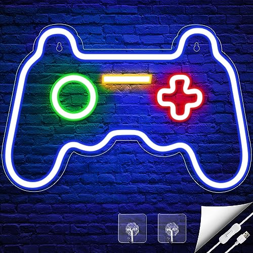 Neon Sign, LED Neon Schild Neon Licht Coole Deko für Gamer Zocker Fans Kinder Hobbyraum von Arrinew