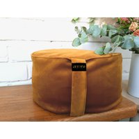 Gelber Samt-Pouf Bezug | Nur Cover Runder Zafu Meditationskissen Hochwertiges Achtsames Geschenk Anpassung von ArriveInnerPeace