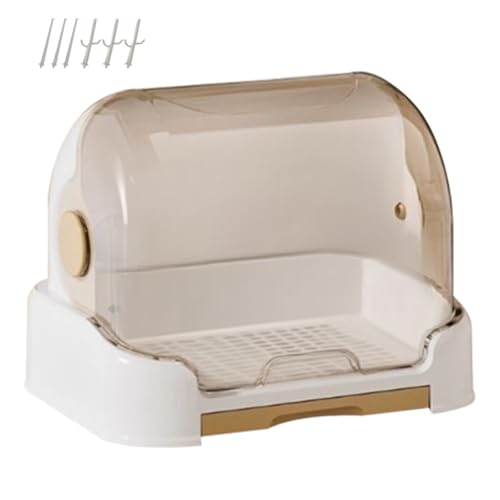 Arroopu Abtropfgestell für Babyflaschen, staubdicht, für Babyflaschen, Aufbewahrungsbox für Kleinkinder, mit abnehmbarer Abtropfschale, tragbarer Trockenhalter für Sauger, Tassen, Pumpe, 31,5 x 25,5 x von Arroopu
