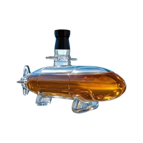 Arroopu Bourbon Karaffe,Dekorative U-Boot-Design Weinflasche | Dichter Whiskey Dekanter In U-Boot-Form Für Hausbar Hochzeit Zum Aufbewahren von Arroopu
