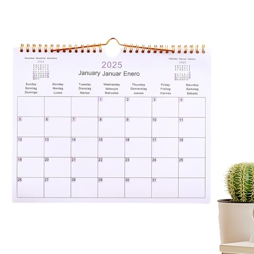 Arroopu Großer Wandkalender, Familienkalender, mehrsprachiger Monatsplaner – Familienfreundlicher Monatsplaner 2025, 12-Monats-Zeitplaner, für Weihnachten, Meetings, Pläne Arroopu Großer Wandkalender, Familienkalender, mehrsprachiger Monatsplaner – Familienfreundlicher Monatsplaner 2025, 12-Monats-Zeitplaner, für Weihnachten, Meetings, Pläne von Arroopu