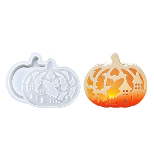 Arroopu Kürbisform | Kürbis Laterne Silikonform | Bastelbedarf für Epoxidharz Kerzenhalter Wohndeko Halloween Erntedank Tischdekoration von Arroopu