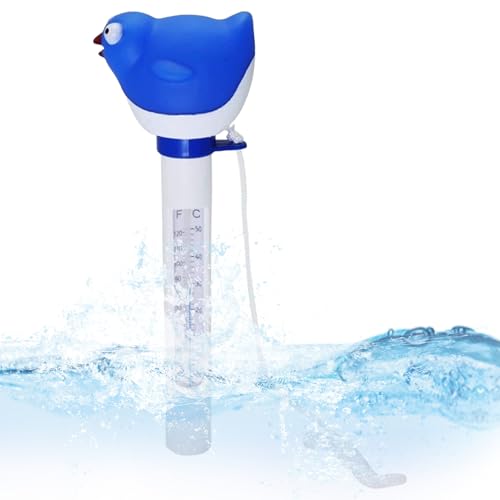 Arroopu Schwimmender Wassertemperaturmesser - Wasserdichtes Schwimmbadthermometer | Wasserdichter Monitor mit einer Schnur Einfach Ablesbar Tragbar Badewannenzubehör für Spas Whirlpools und den von Arroopu