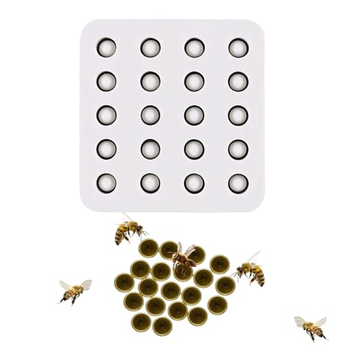 Arroopu Silikone Weiselkäfig,20 Loch Antihaft Wachszellenform | Antihaft Werkzeug Stabilisierung bei Imkerei und manueller Reinigung von Arroopu