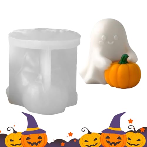 Arroopu Silikonform - Halloween Geist Mit Kürbis Epoxy Harz Gießform | Einfache Entformung Bastelhilfe für Seifenkerzen Zement Ton Harz Muffin Dessert Arroopu Silikonform - Halloween Geist Mit Kürbis Epoxy Harz Gießform | Einfache Entformung Bastelhilfe für Seifenkerzen Zement Ton Harz Muffin Dessert von Arroopu