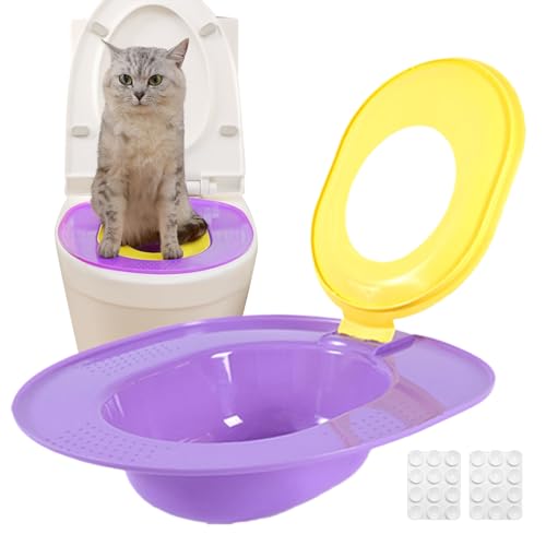 Katzentoiletten-Trainer, 39 x 36 x 10 cm, tragbar, abnehmbar, wiederverwendbar, tragbar, Haustier-Trainer für Kätzchen, Haustiere, Reisen, Zuhause, Katzentoiletten-Trainer, 39 x 36 x 10 cm, tragbar, abnehmbar, wiederverwendbar, tragbar, Haustier-Trainer für Kätzchen, Haustiere, Reisen, Zuhause, von Arroopu