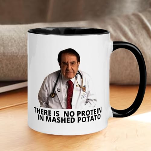 400 ml humorvoller Doktor-Thema-Trinkbecher, motivierender Becher, lustiger Gewichtsverlustbecher, Keramik-Trinkbecher mit ergonomischem Griff, mikrowellengeeignet, Kaffeetasse, Tasse Dr. Now Why You von Arrovarp