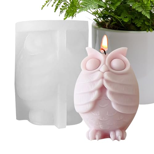 Arrovarp 3D-Eulen-Formen, wiederverwendbare Silikonform, antihaftbeschichtet, Gießform für Kerzen, Schokolade, Gips von Arrovarp