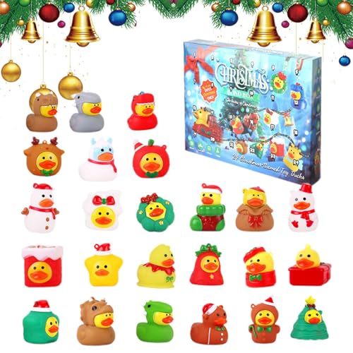 Arrovarp Entenkalender Advent - Countdown-Kalender Weihnachten Spaß Ente Bad Party Favor - 24 Tage Sammelfiguren Spielzeug für Home Party Geburtstag Mädchen Teenager Frauen Männer von Arrovarp