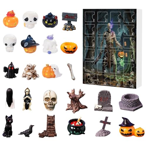 Arrovarp Halloween Ornament Advent 2025 | Horror Halloween Countdown Kalender 2025 | Saisonale Dekoration für Schlafsaal Kindergarten Schule Büros Spukhaus Herbstdekoration Kinder von Arrovarp