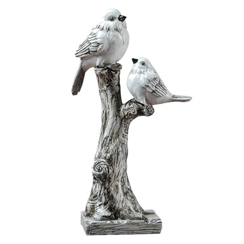 Arrovarp Vögel auf AST-Figur,Vögel auf AST-Figur - Stilvolle Skulptur „Vögel auf AST“ | Stilvolle Vögel auf Zweig-Ornament, dekorative AST-Vogelfigur aus Kunstharz für den Tisch von Arrovarp