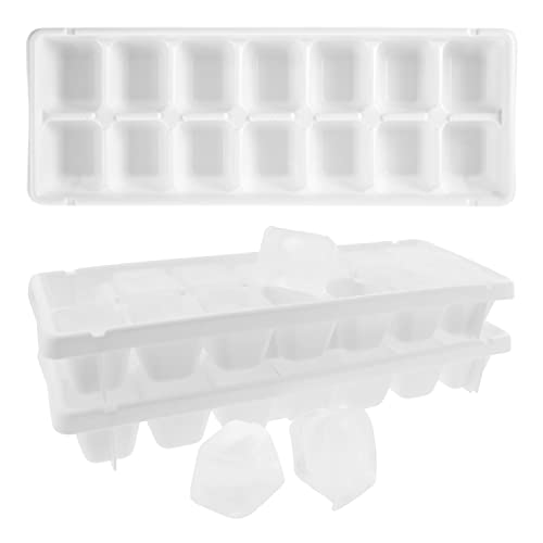 große Eiswürfelbehälter für Cocktails, Eiswasser und mehr – stapelbare Eiswürfelschalen für einfache Aufbewahrung – BPA-freie Eiswürfelschalen mit 14 Eiswürfeln pro Eiswürfelform von Arrow Home Products