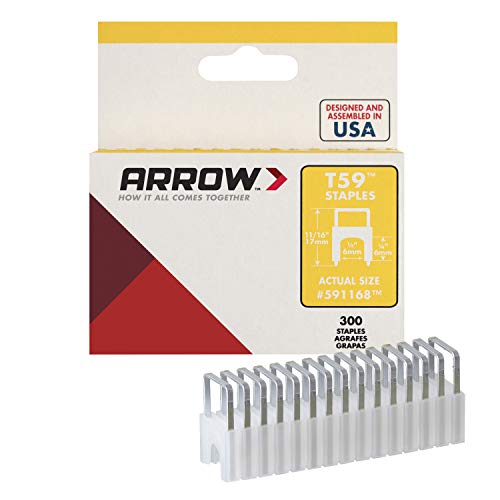 ARROW Insulated Staples (300) 6x6mm - Clear von Arrow