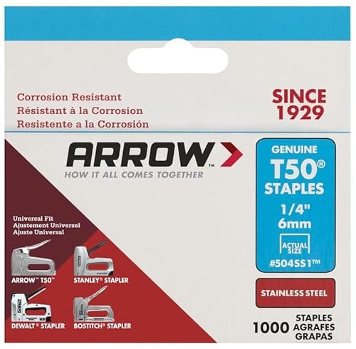 Arrow Fastener 504SS1 Heftklammern (1000 Stück), 1/4 Zoll von Arrow