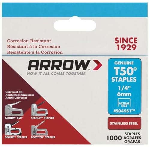 Arrow Fastener 504SS1 Heftklammern (1000 Stück), 1/4 Zoll von Arrow