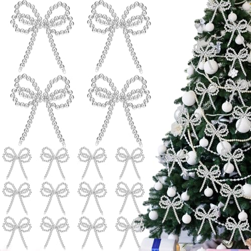 Arrowbash 12 Stück silberne Weihnachtsperlen Schleifen 8,9 x 8,9 cm Glitzer künstliche Perlen Schleife Ornamente Metallic Perlen für Weihnachtsbaum Girlande Kranz Geschenkverpackung DIY Handwerk Arrowbash 12 Stück silberne Weihnachtsperlen Schleifen 8,9 x 8,9 cm Glitzer künstliche Perlen Schleife Ornamente Metallic Perlen für Weihnachtsbaum Girlande Kranz Geschenkverpackung DIY Handwerk von Arrowbash