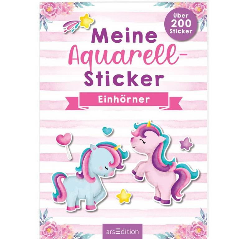 Ars Edition Sticker Meine Aquarell-Sticker - Einhörner - über 200 Sticker von Ars Edition
