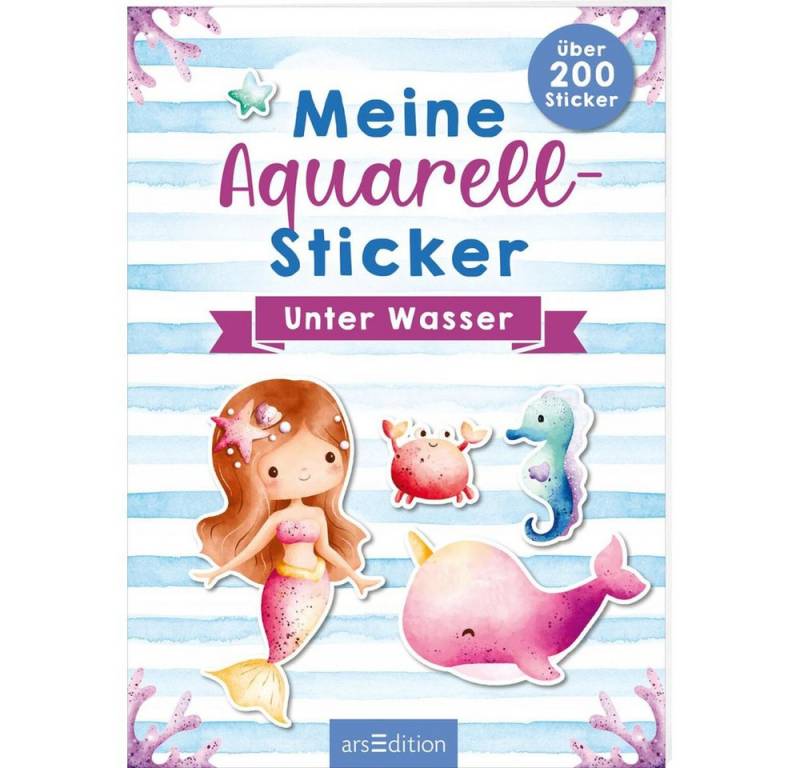 Ars Edition Sticker Meine Aquarell-Sticker - Unter Wasser - Über 200 Sticker von Ars Edition