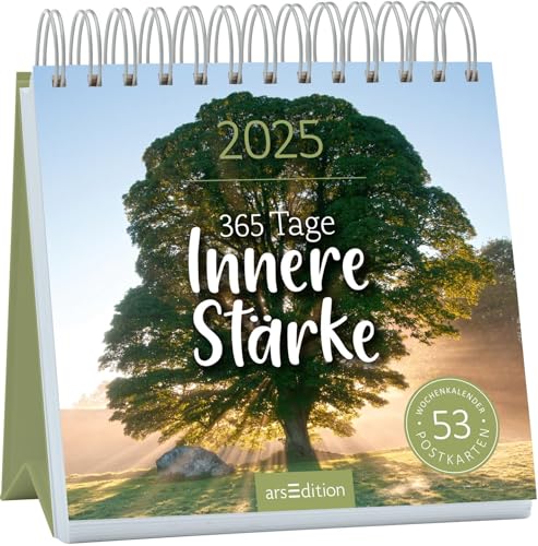 Postkartenkalender 365 Tage Innere Stärke 2025: Wochenkalender 2025, 53 Postkarten für mehr Resilienz von Ars Edition