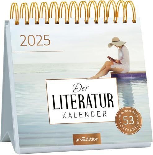 Postkartenkalender Der Literaturkalender 2025: Wochenkalender 2025, 53 Postkarten mit Zitaten von bekannten Autor:innen von Ars Edition