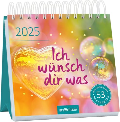 Postkartenkalender Ich wünsch dir was 2025: Wochenkalender 2025, 53 Postkarten für inspirierende Momente von Ars Edition