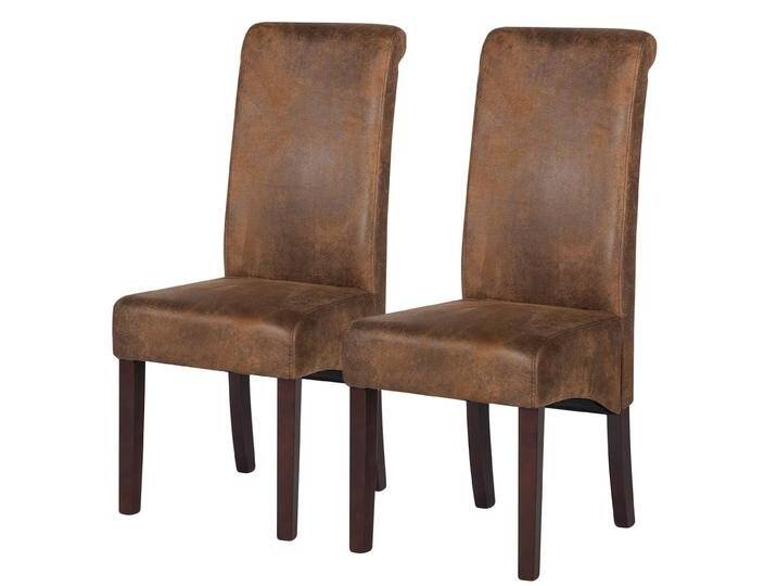 B-Ware ars manufacti Polsterstuhl Nello IV 2er-Set Braun Massivholz Textil 47x108x64cm B-Ware ars manufacti Polsterstuhl Nello IV 2er-Set Braun Massivholz Textil 47x108x64cm von Ars-Manufacti