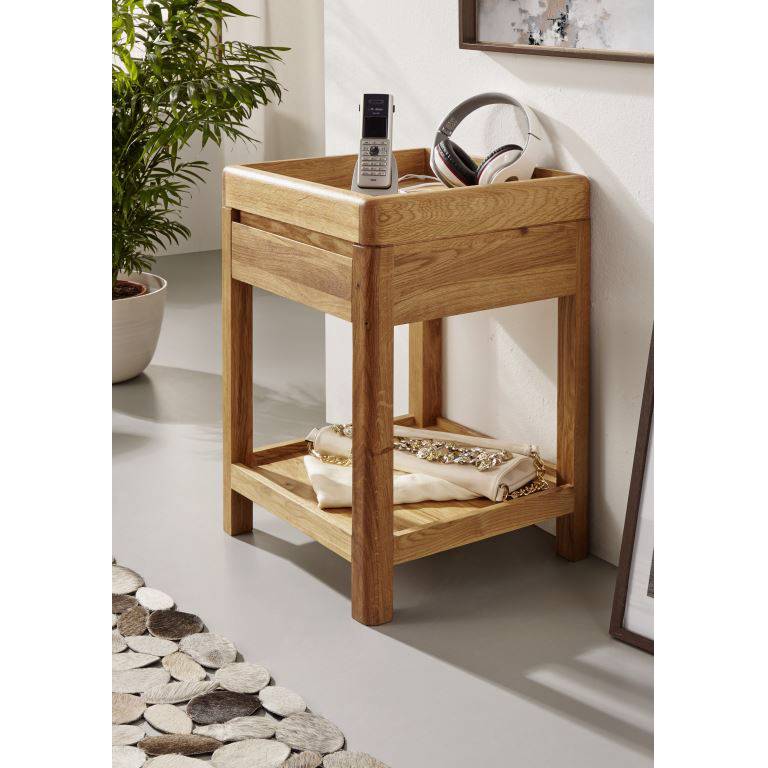 home24 Beistelltisch Anamur II 40 x 60 x 40cm Braun Eiche von home24