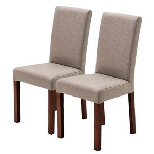 home24 Esszimmerstuhl Flen II 2er-Set 44 x 92 x 57cm Beige/Taupe Buche Dunkel von home24