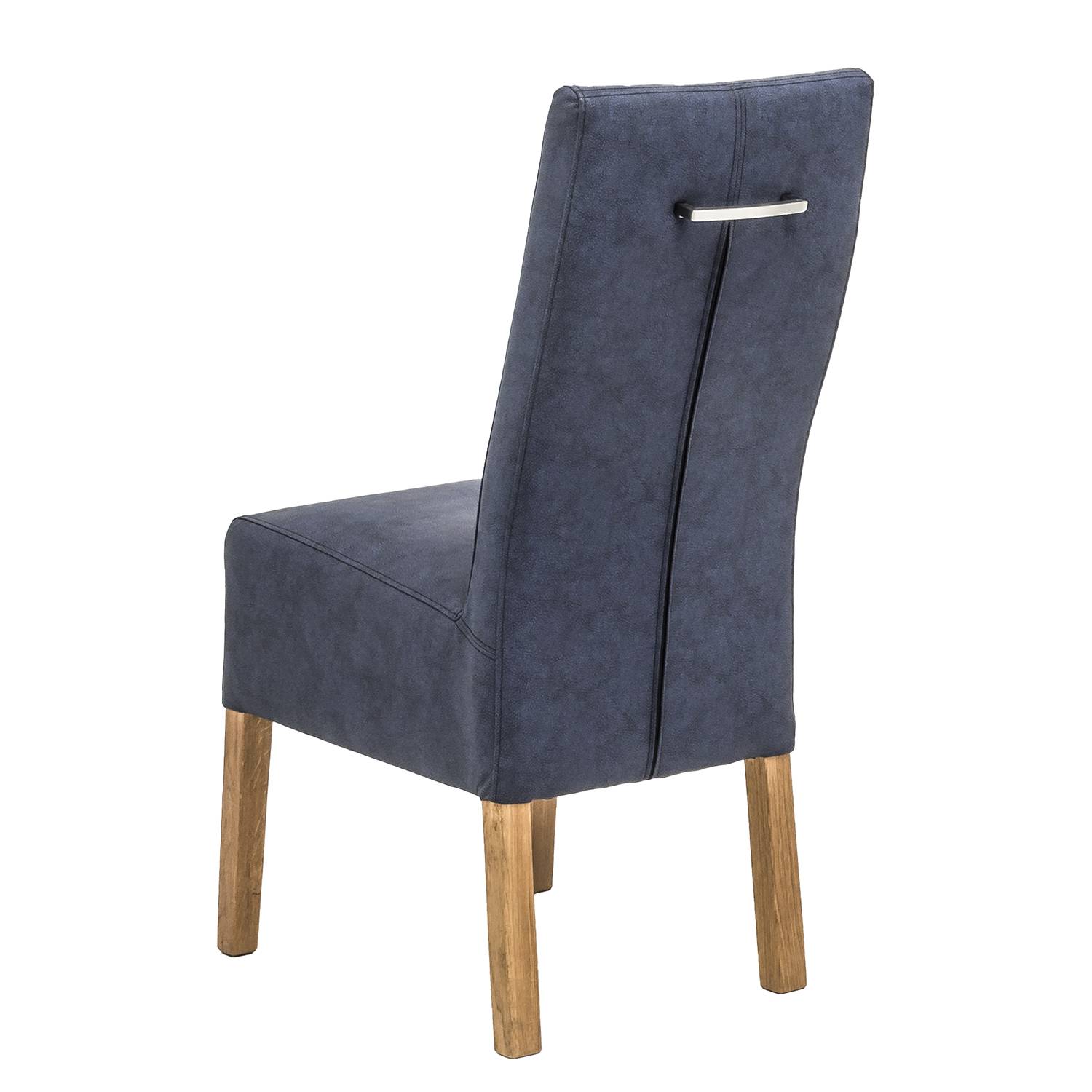 home24 Polsterstuhl Paki 2er-Set 44 x 103 x 63cm Blau/Nachtblau von home24