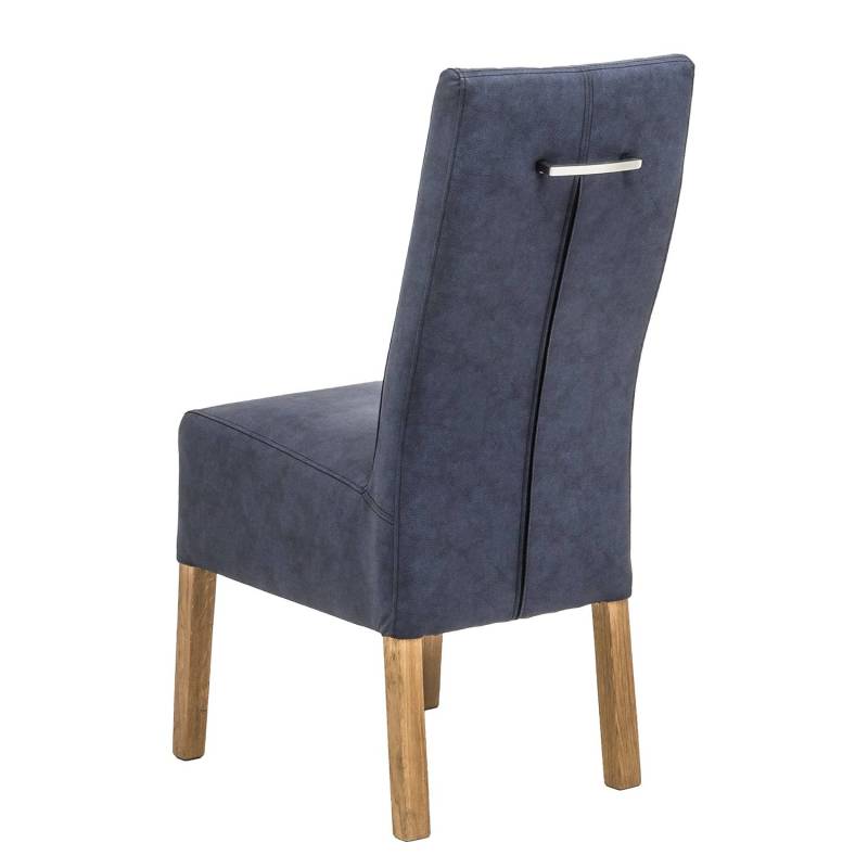 home24 Polsterstuhl Paki 2er-Set 44 x 103 x 63cm Blau/Nachtblau von home24