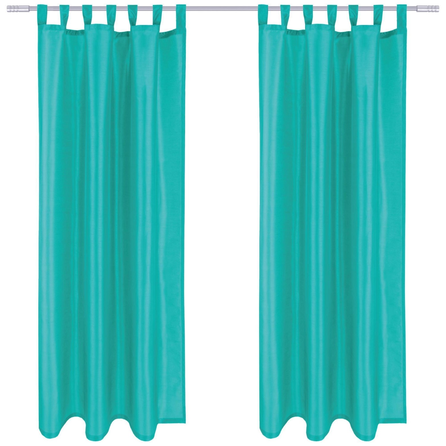 Arsvita 2er Pack Gardine Blickdicht Alessia mit Schlaufen 140 cm x 145 cm Türkis Arsvita 2er Pack Gardine Blickdicht Alessia mit Schlaufen 140 cm x 145 cm Türkis von Arsvita
