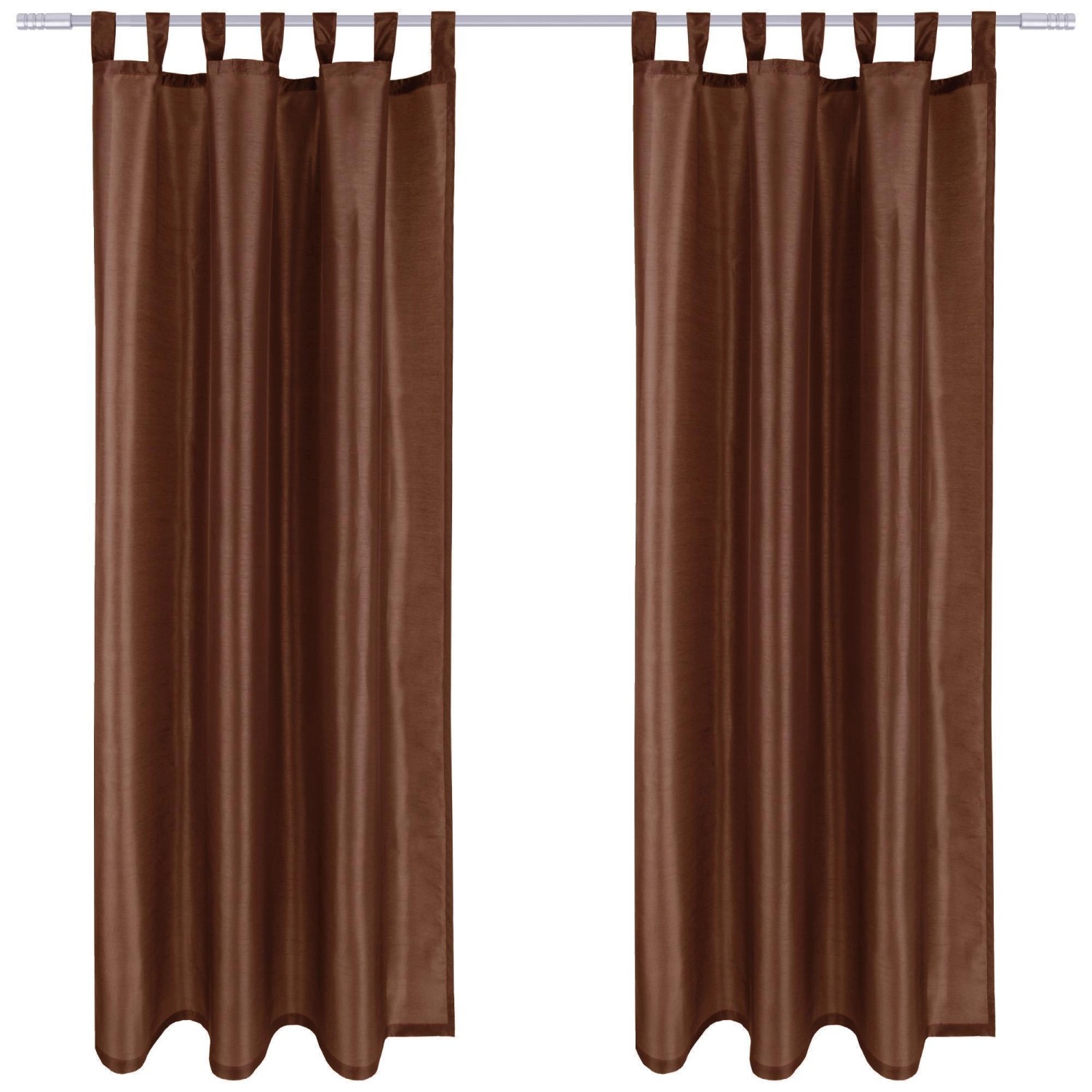 Arsvita 2er Pack Gardine Blickdicht Alessia mit Schlaufen 140 cm x 245 cm Braun Arsvita 2er Pack Gardine Blickdicht Alessia mit Schlaufen 140 cm x 245 cm Braun von Arsvita