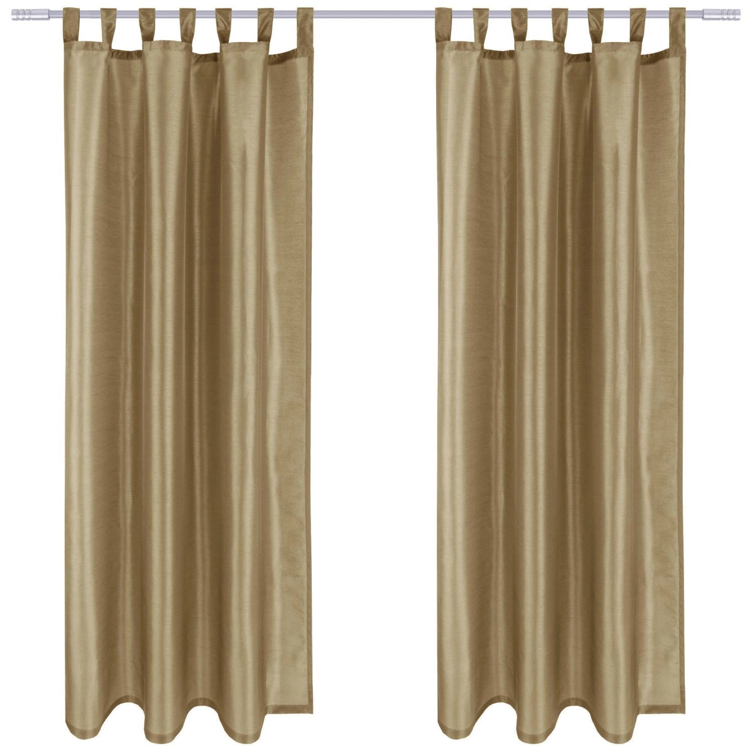 Arsvita 2er Pack Gardine Blickdicht Alessia mit Schlaufen 140 cm x 245 cm Taupe Dunkel Arsvita 2er Pack Gardine Blickdicht Alessia mit Schlaufen 140 cm x 245 cm Taupe Dunkel von Arsvita