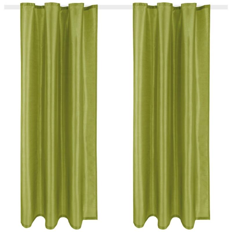 Arsvita 2er Pack Gardine Blickdicht Alessia mit Universalband 140 cm x 175 cm Grün von Arsvita