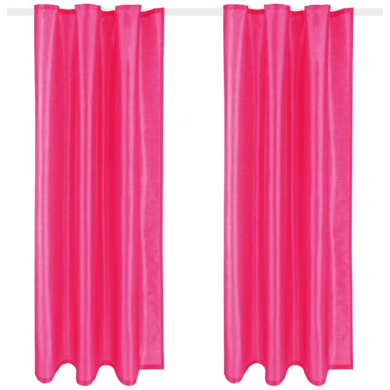 Arsvita 2er Pack Gardine Blickdicht Alessia mit Universalband 140 cm x 245 cm Pink von Arsvita
