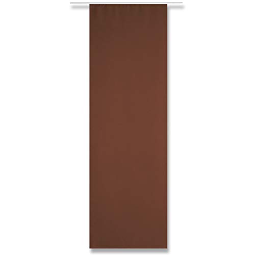 Arsvita Flächenvorhang Blickdicht - Schiebegardine in BxL 60x245cm (Braun) - ohne Flächenvorhangtechnik - Gardine, Vorhang mit Klettband von Arsvita