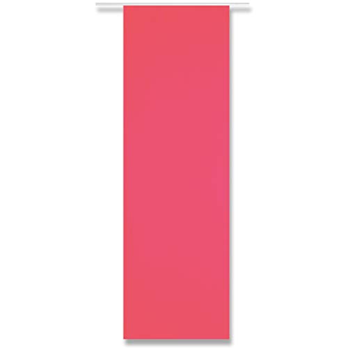 Arsvita Flächenvorhang Blickdicht - Schiebegardine in BxL 60x245cm (Pink) - ohne Flächenvorhangtechnik - Gardine, Vorhang mit Klettband von Arsvita