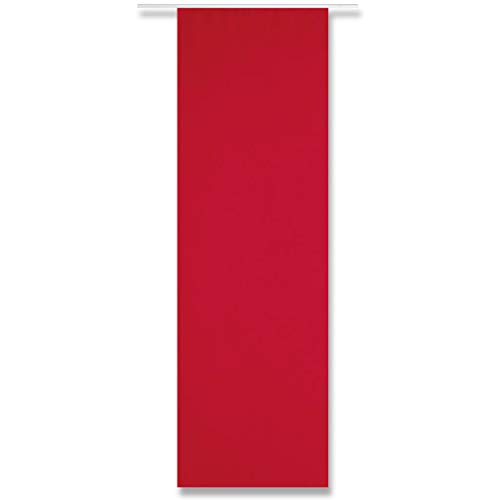 Arsvita Flächenvorhang Blickdicht - Schiebegardine in BxL 60x245cm (Rot) - ohne Flächenvorhangtechnik - Gardine, Vorhang mit Klettband von Arsvita