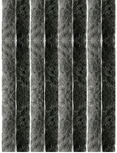 Arsvita Flauschvorhang 80x220 cm in Unistreifen anthrazit - schwarz, Perfekter Insekten- und Sichtschutz für Ihre Balkon- und Terrassentür, viele Farben von Arsvita