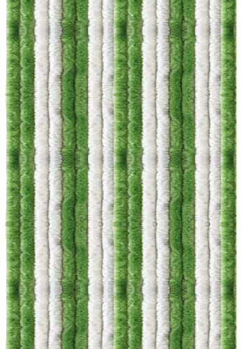 Arsvita Flauschvorhang 90x220 (Grün-Weiß), Perfekter Insekten- und Sichtschutz für Ihre Balkon- und Terrassentür, viele Farben von Arsvita
