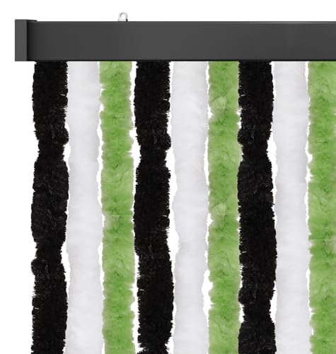 Arsvita Flauschvorhang 90x220 (Schwarz-Rot-Gelb), Perfekter Insekten- und Sichtschutz für Ihre Balkon- und Terrassentür, viele Farben von Arsvita