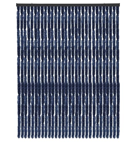 Arsvita Flauschvorhang Türvorhang (140x200 cm) in Blau als Insektenschutz für Balkon, Terrasse oder Wohnmobil, Wohnwagen, Pavillon von Arsvita