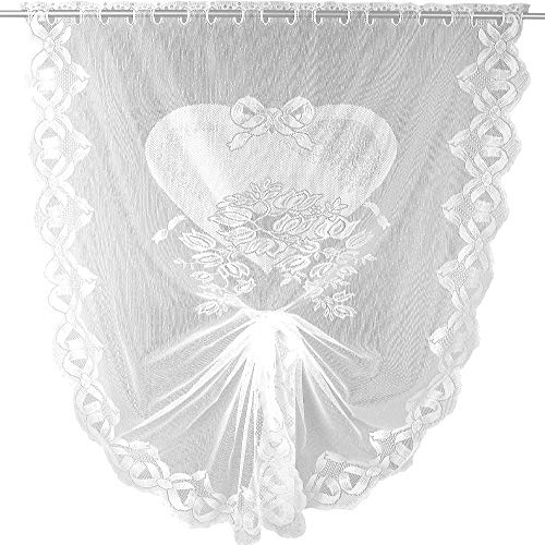 Arsvita Schwalbenschwanz Bistrogardine in weiß (BxL) 100 x 160 cm - Design: Herz von Arsvita