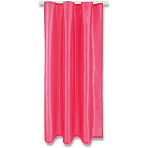 Blickdichte Pinke Gardine Alessia mit Kräuselband in 140x245cm (BxL), in vielen Größen und Farben von Arsvita